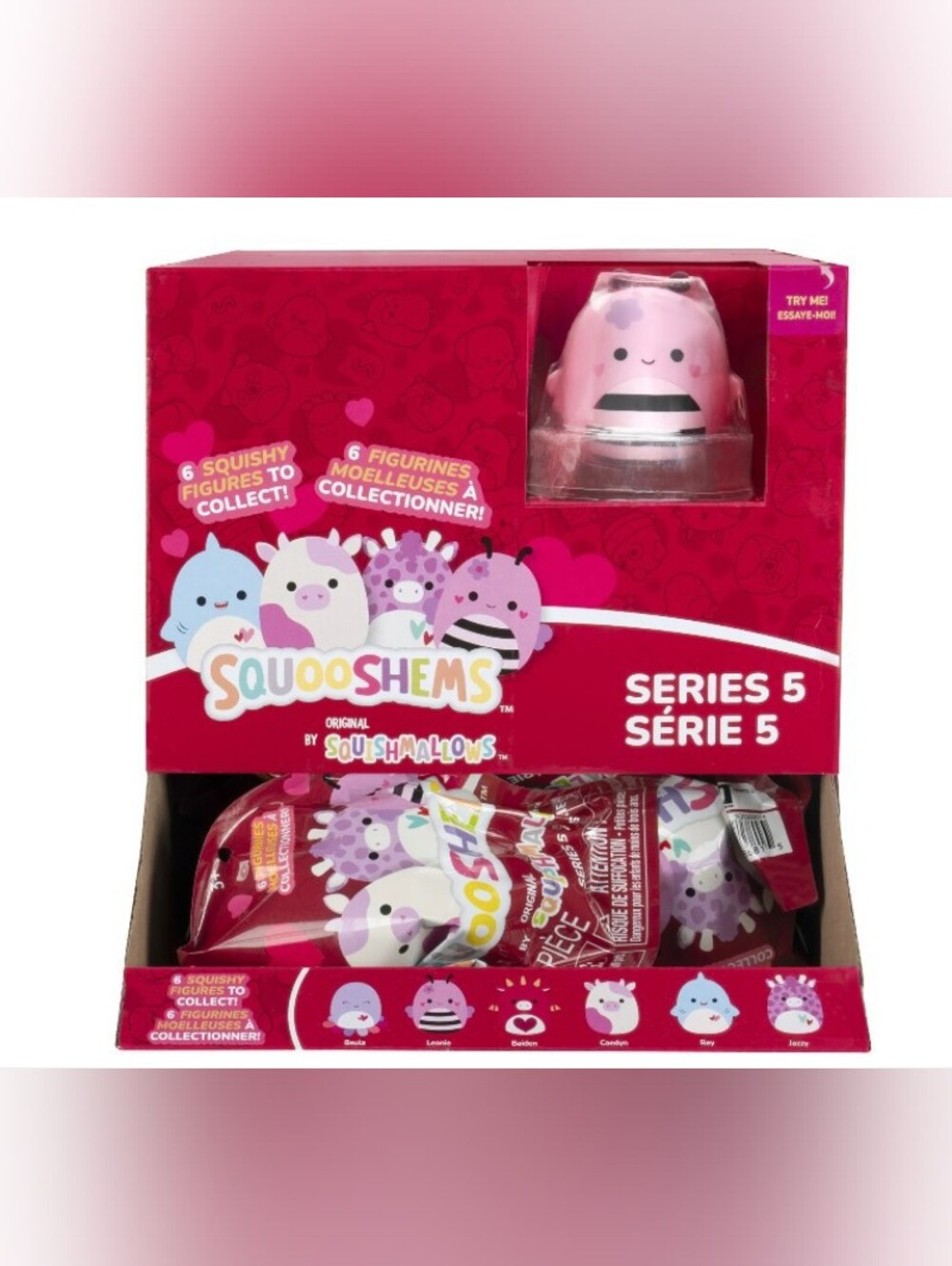 Squishmallows Pink and Red Series 5 Collector Dough Squishy Blind Bag